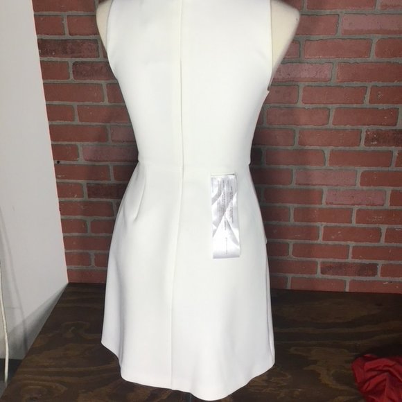 BCBGMAXAZRIA Asymmetrical Dress in Off White - Picture 3 of 8